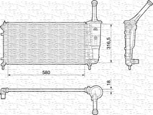 MAGNETI MARELLI Radiaator,mootorijahutus 350213010000